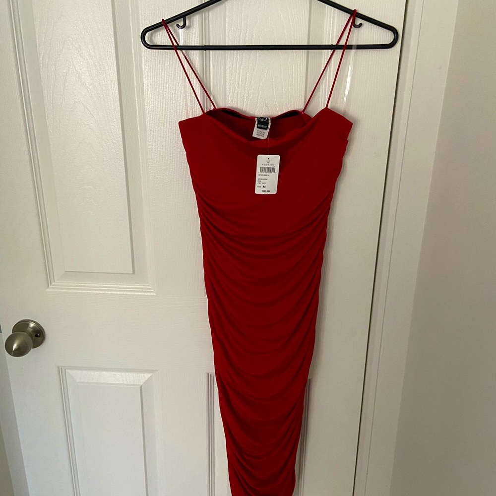 Ruched midi dress